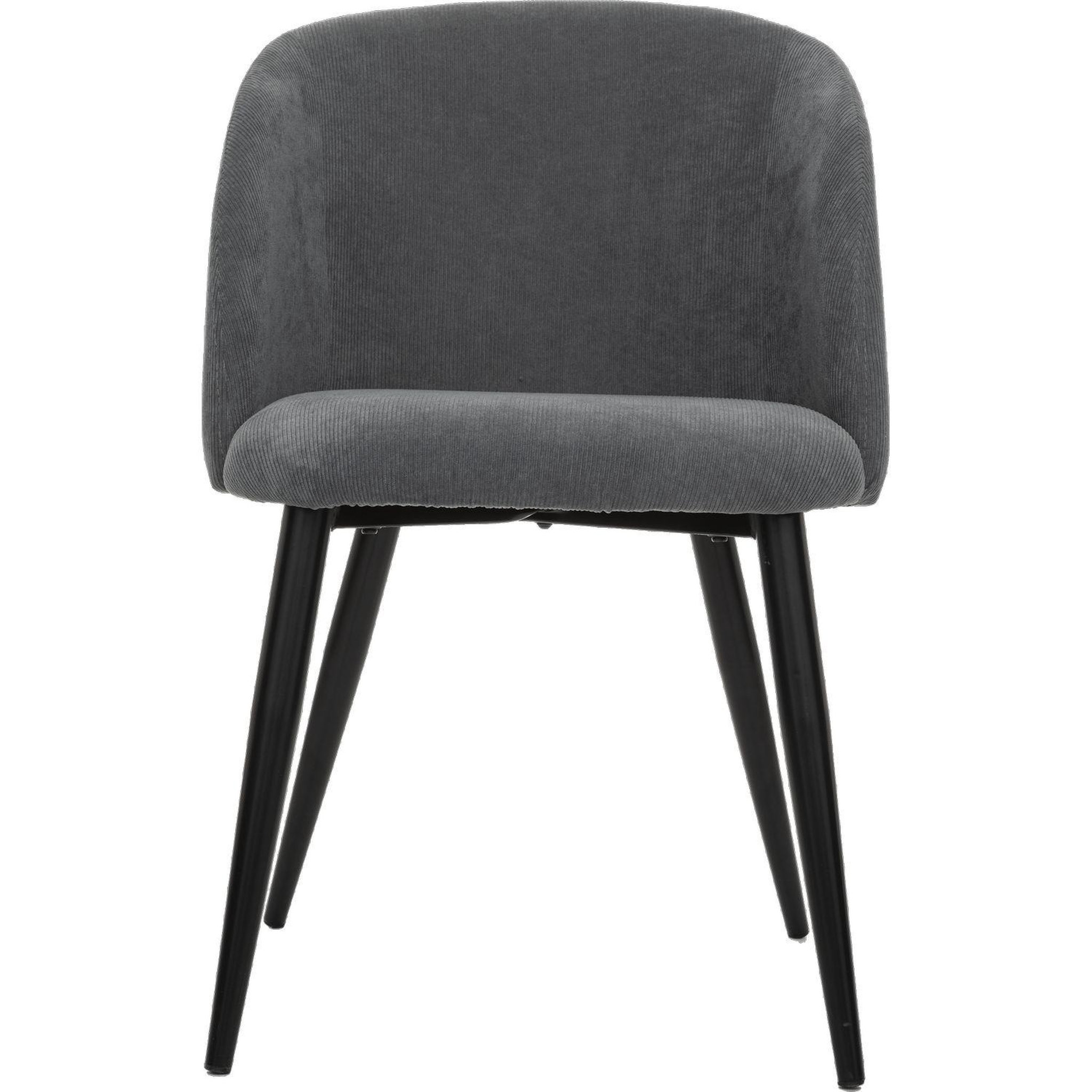 Voir la diapositive 3 : TOILINUX Lot de 4 chaises en velours côtelé CELESTE