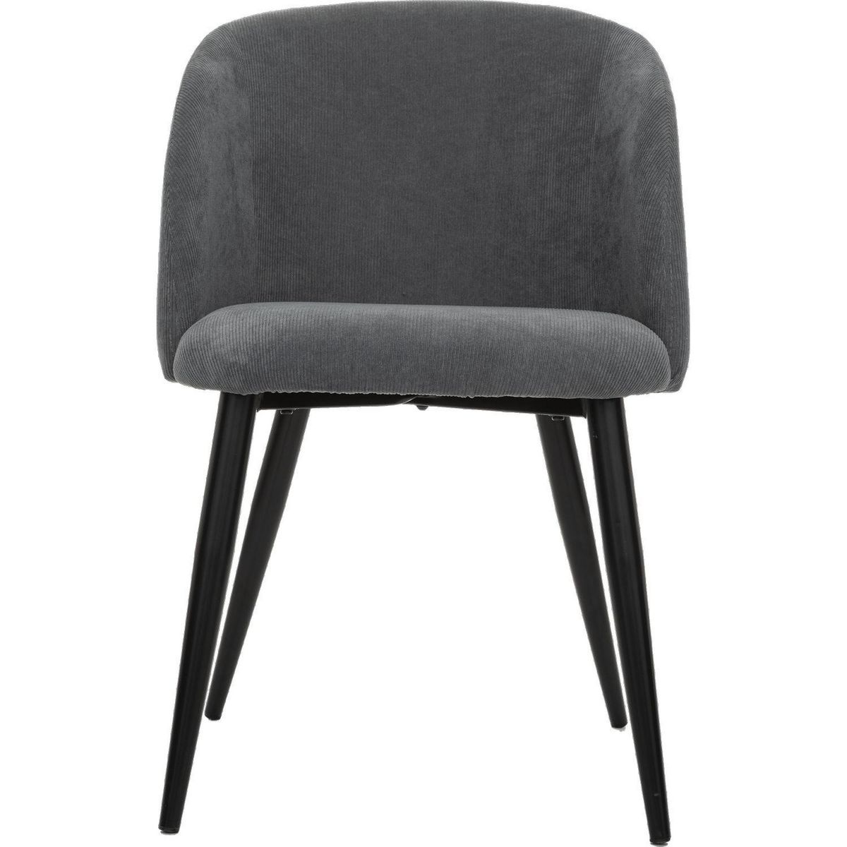 TOILINUX Lot de 4 chaises en velours côtelé CELESTE