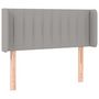 Voir la diapositive 2 : VIDAXL Tete de lit avec oreilles Gris clair 103x16x78/88 cm Tissu