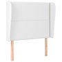 Voir la diapositive 2 : VIDAXL Tete de lit avec oreilles Blanc 83x23x118/128 cm Similicuir