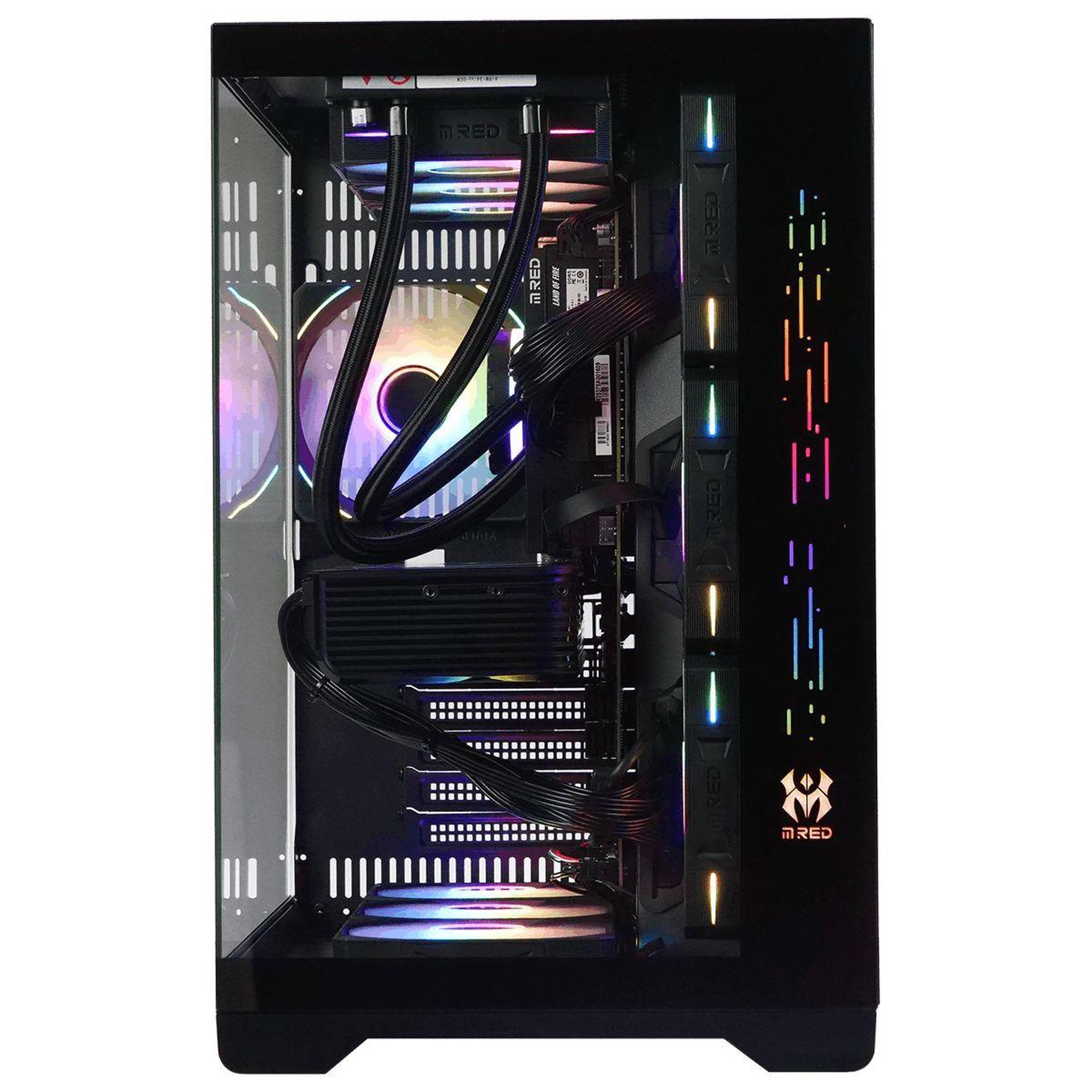 Voir la diapositive 2 : MRED PC Gamer AMD Ryzen 7 7800X3D – AMD Radeon RX 9070 XT – 32 Go RAM DDR5 – SSD 1 To