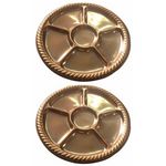 Paris Prix Lot de 2 Plats & 6 Compartiments  Tressé  30cm Or