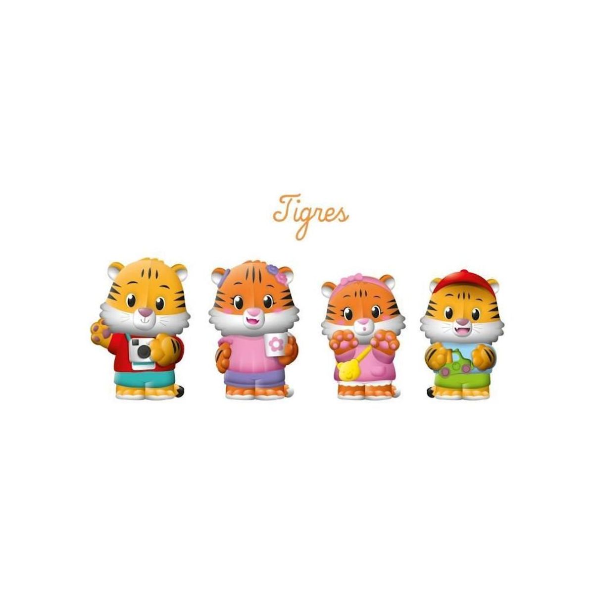 VULLI Lot de 4 personnages famille Tigre - KLOROFIL