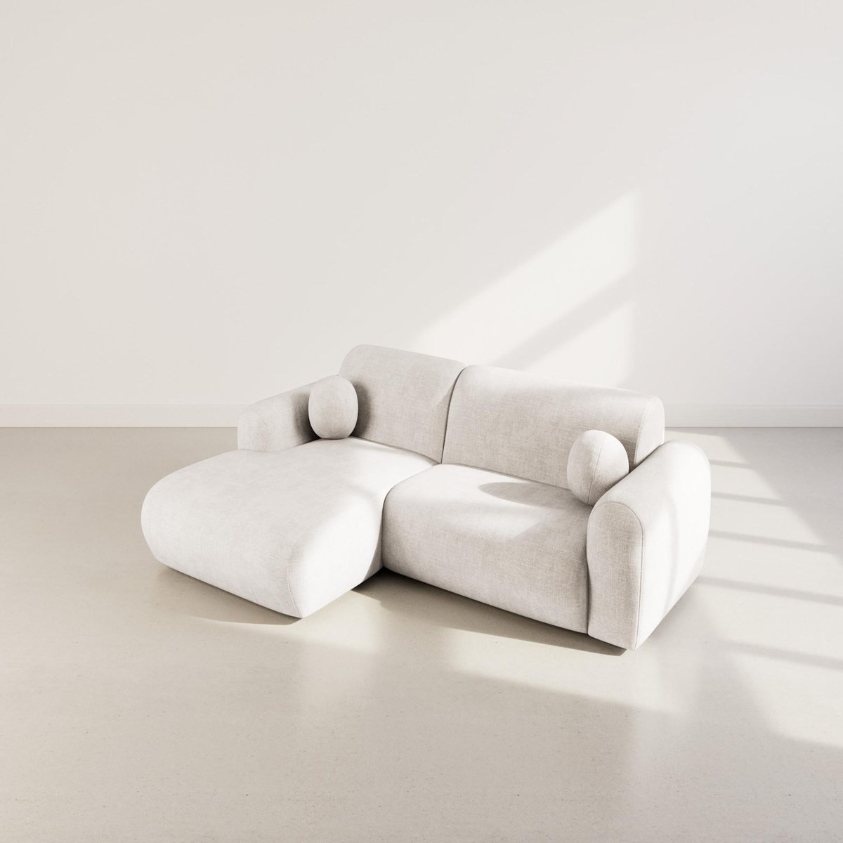 LISA DESIGN Louise - canapé d'angle gauche 4 places en velours texturé