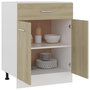 Voir la diapositive 4 : VIDAXL Armoire de plancher a tiroir Chene sonoma Bois d'ingenierie