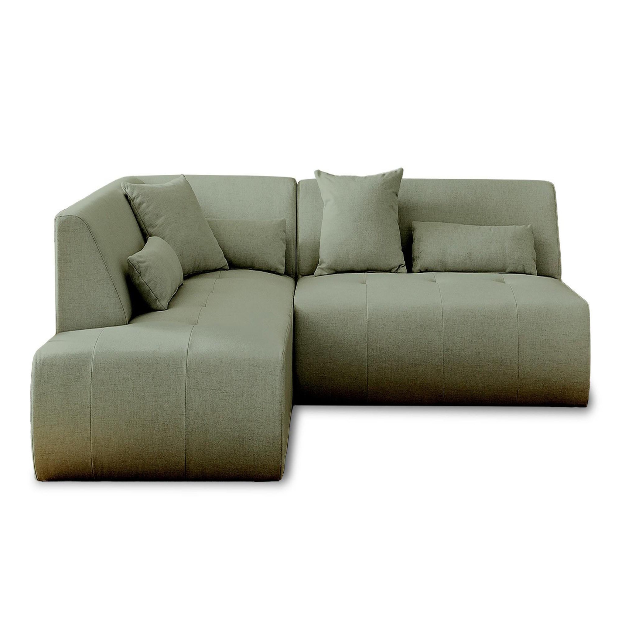 Voir la diapositive 1 : LISA DESIGN Onyx - canapé modulable d'angle gauche 5 places - en tissu