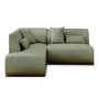 Voir la diapositive 1 : LISA DESIGN Onyx - canapé modulable d'angle gauche 5 places - en tissu