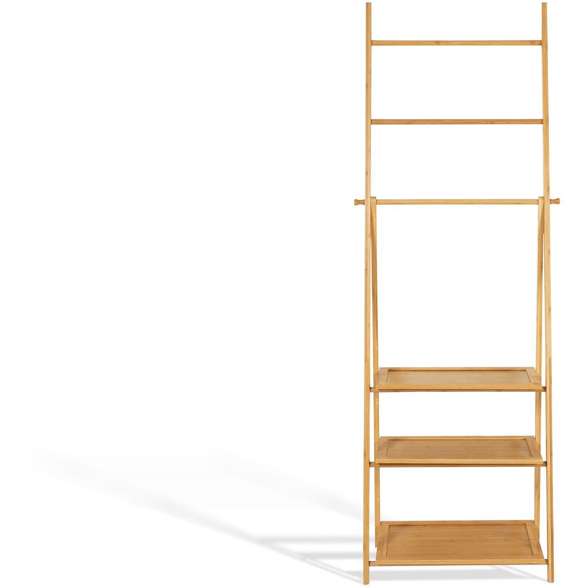 Porte serviettes pliable 3 étagères en bambou MAOA