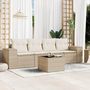 Voir la diapositive 1 : VIDAXL Salon de jardin avec coussins 5 pcs beige resine tressee