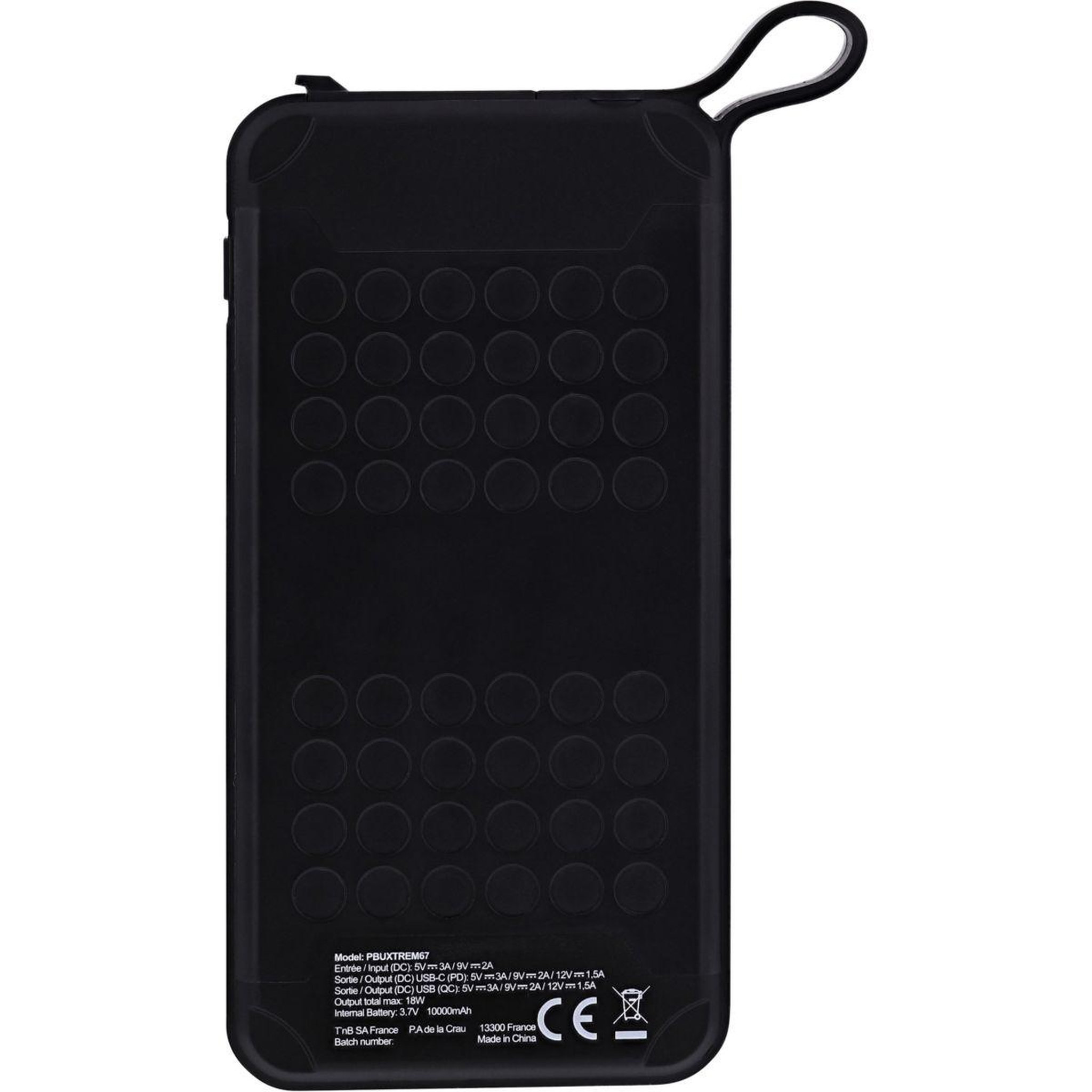 Voir la diapositive 2 : TNB Batterie externe 10000mAh résistante noir