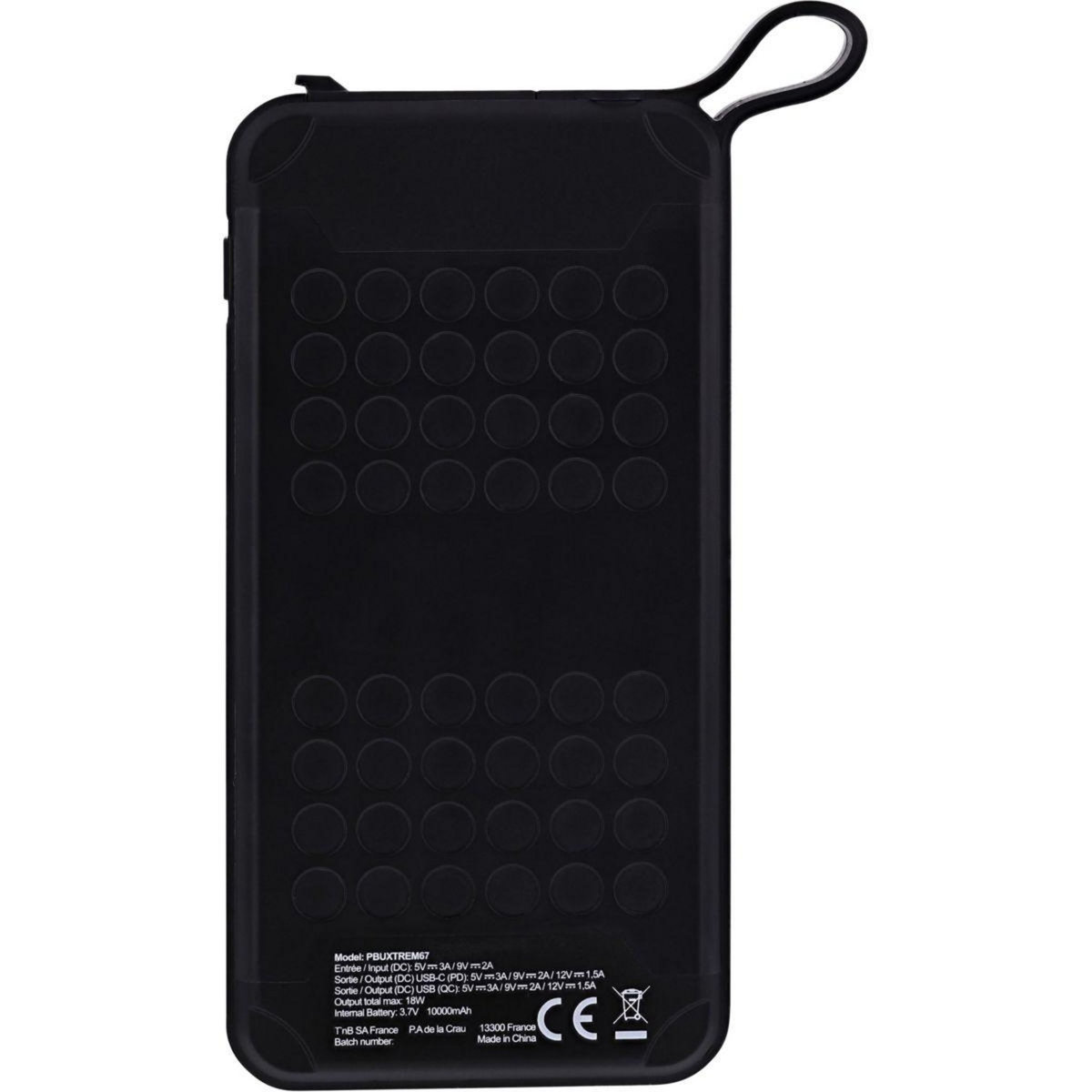 TNB Batterie externe 10000mAh résistante noir