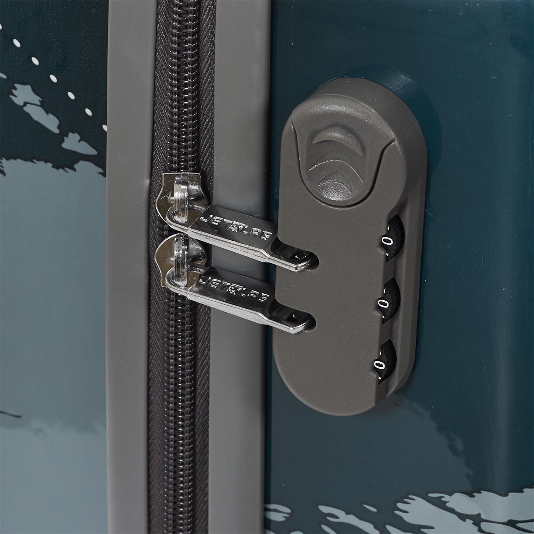 Voir la diapositive 5 : Jet lag Valise cabine carte du monde - gris
