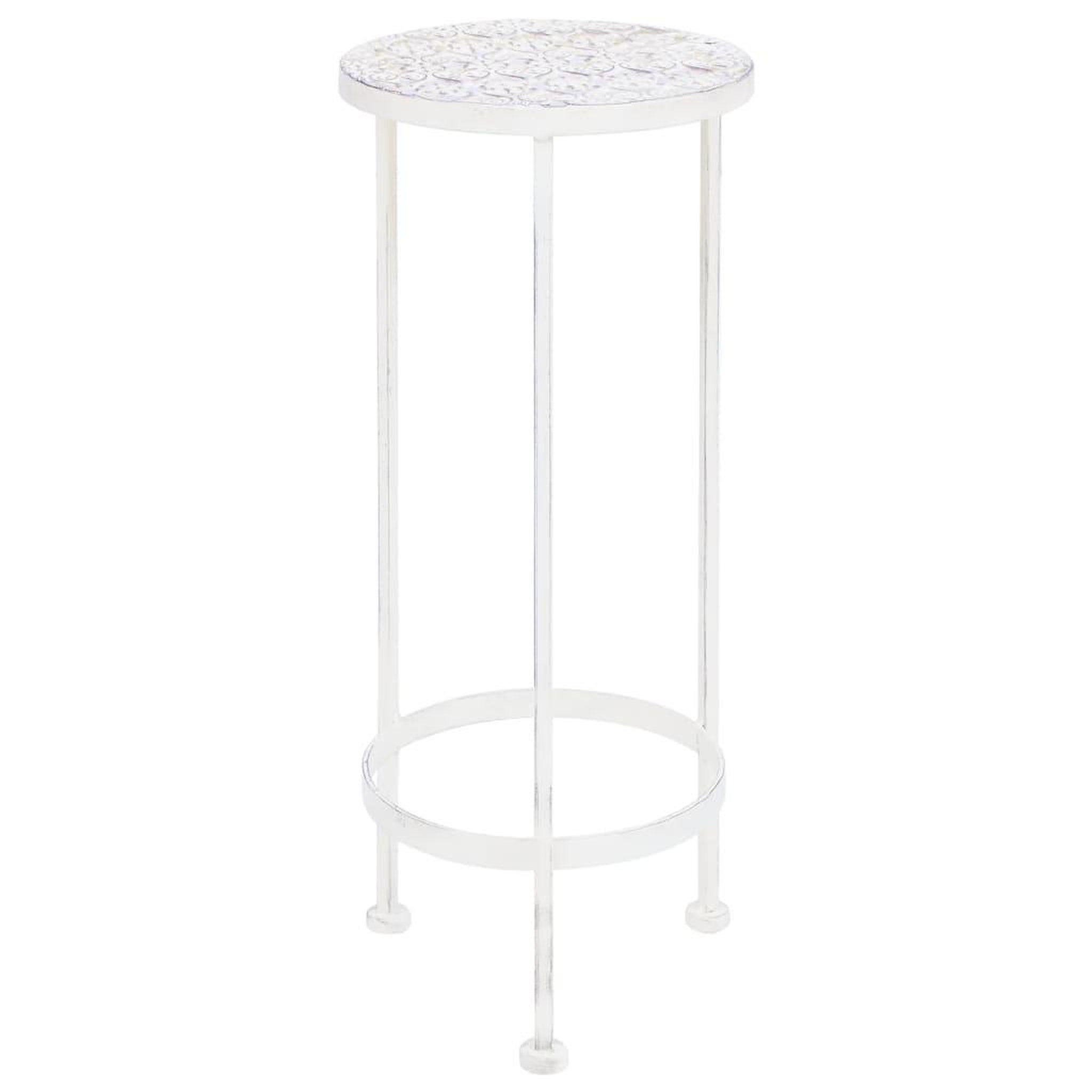 Voir la diapositive 3 : VIDAXL Support de plantes 3 pcs style vintage metal blanc antique