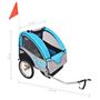 Voir la diapositive 6 : VIDAXL Remorque de vélo gris et bleu 30 kg