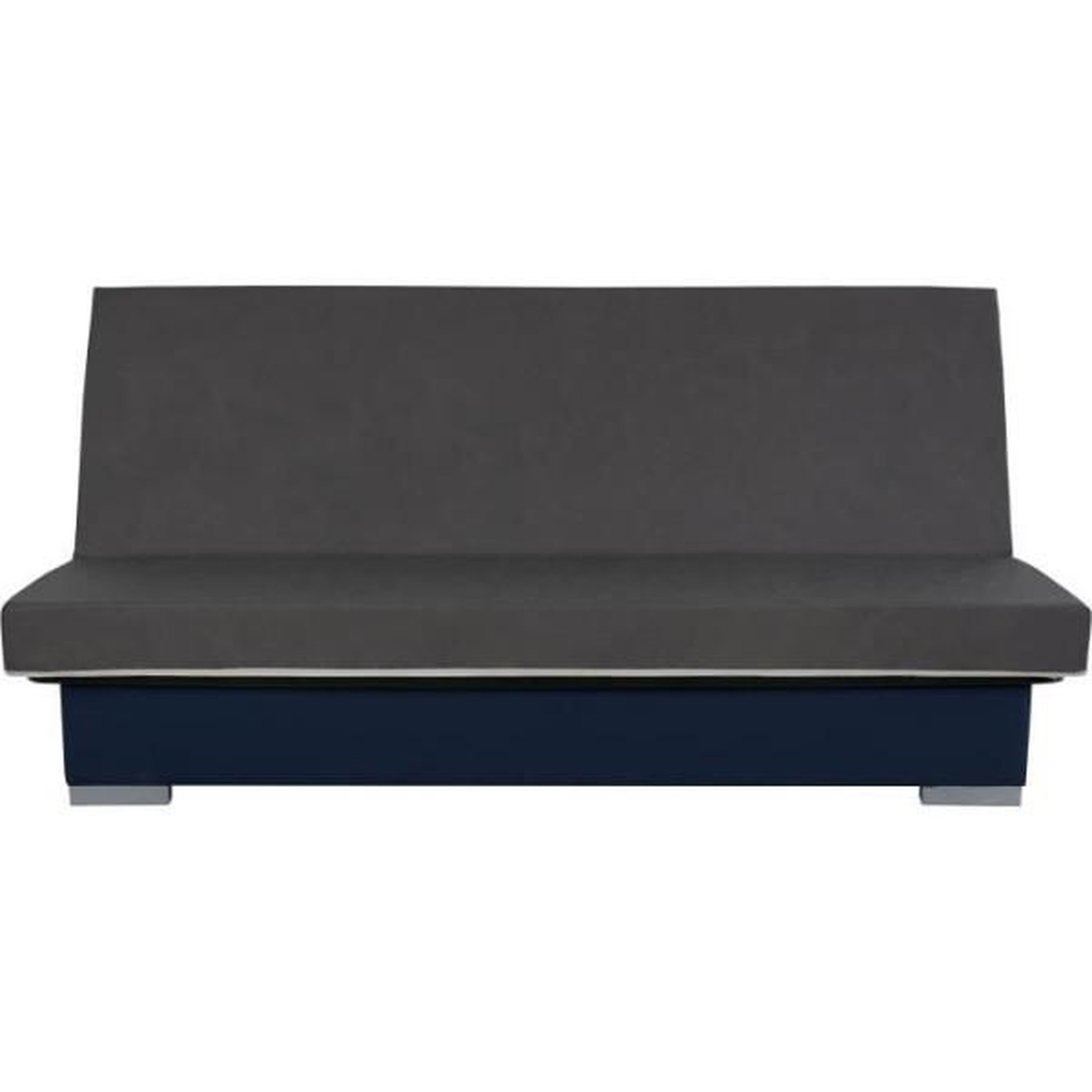 Voir la diapositive 4 : MARKET24 Banquette clic clac 3 places - Bleu - Couchage 120x190 cm