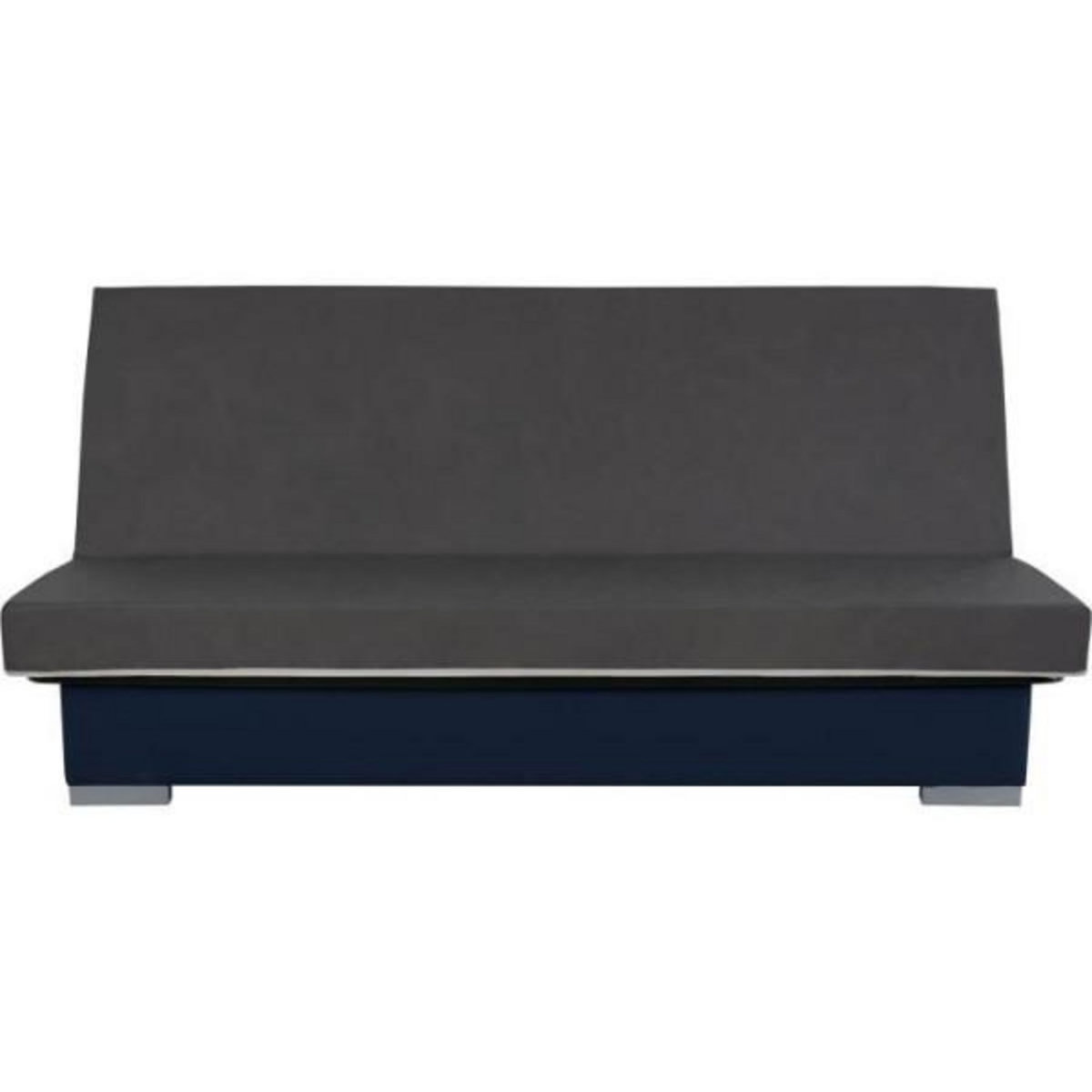 MARKET24 Banquette clic clac 3 places - Bleu - Couchage 120x190 cm