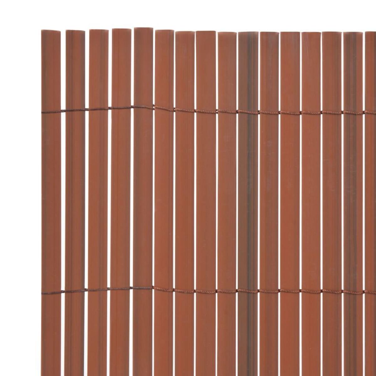 VIDAXL Cloture de jardin Double face PVC 90 x 500 cm Marron