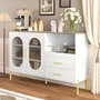 Voir la diapositive 4 : MERAX Buffet 2 porte(s) 2 tiroir(s) - 140 cm blanc mdf