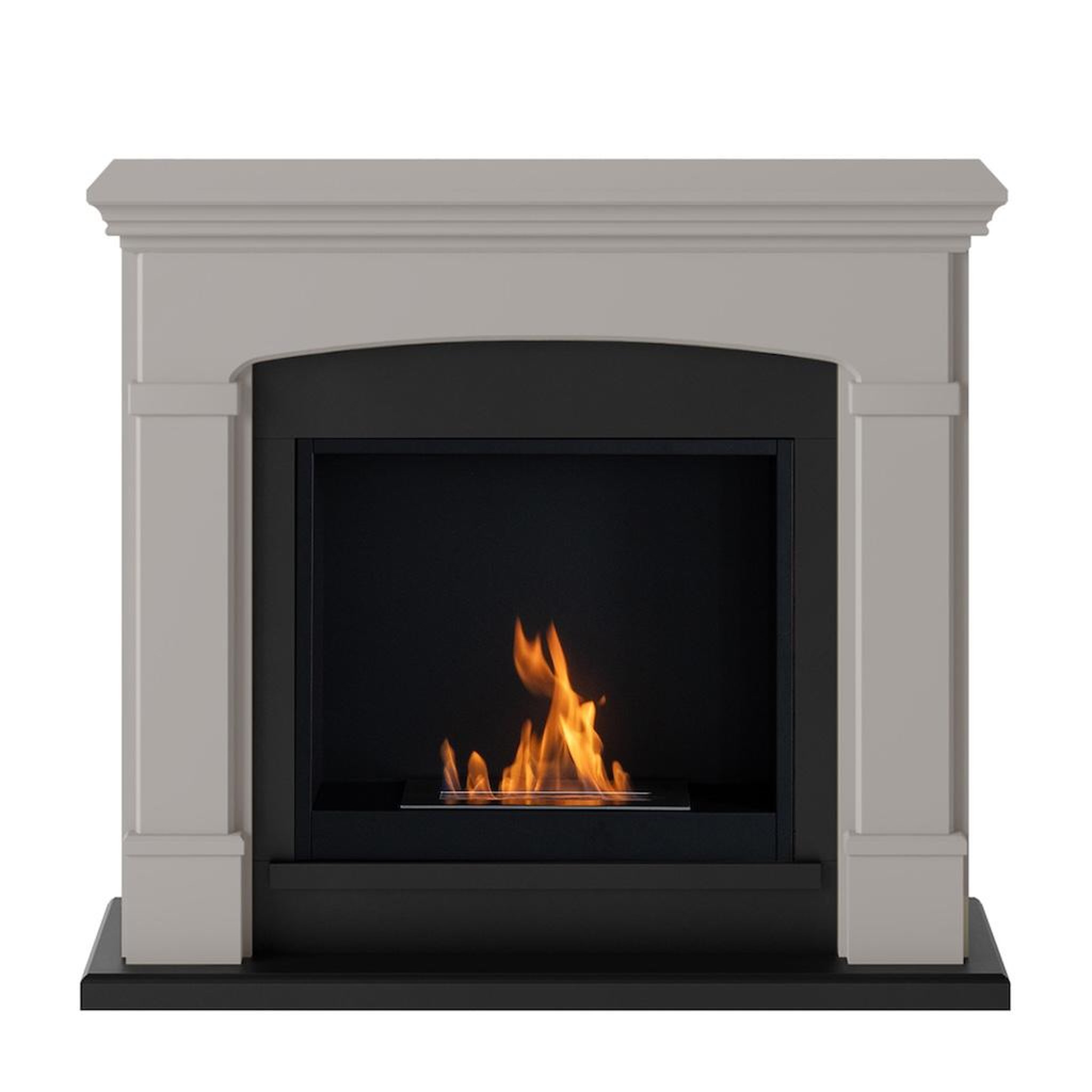 CENTRALE BRICO Cheminée bioéthanol - FreeFlame HELMI - flamme réelle sans conduit - beige