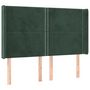 Voir la diapositive 2 : VIDAXL Tete de lit avec oreilles Vert fonce 147x16x118/128 cm Velours