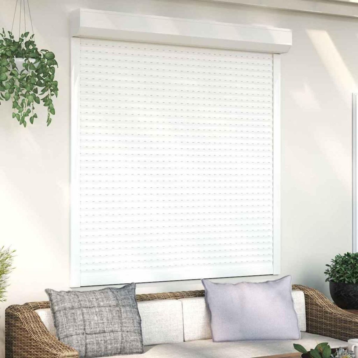 VIDAXL Volet roulant aluminium 140x150 cm blanc
