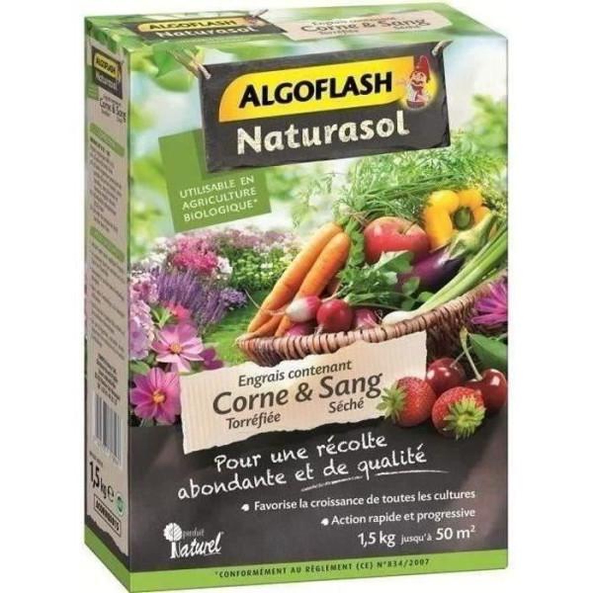 ALGOFLASH NATURASOL ALGOFLASH NATURASOL - Engrais corne torréfiée et sang séché 1.5kg