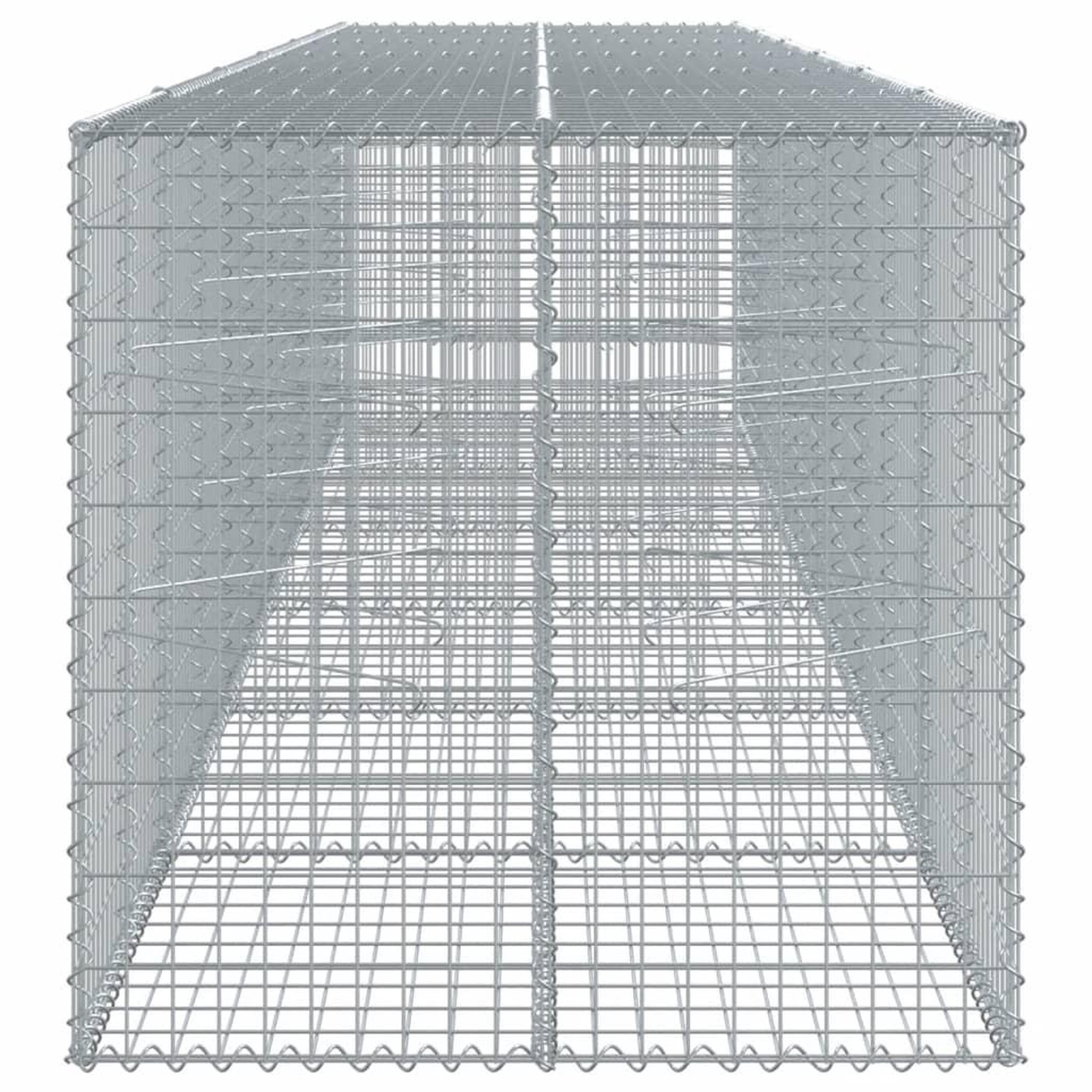 Voir la diapositive 4 : VIDAXL Panier gabion avec couvercle 600x100x100 cm fer galvanise