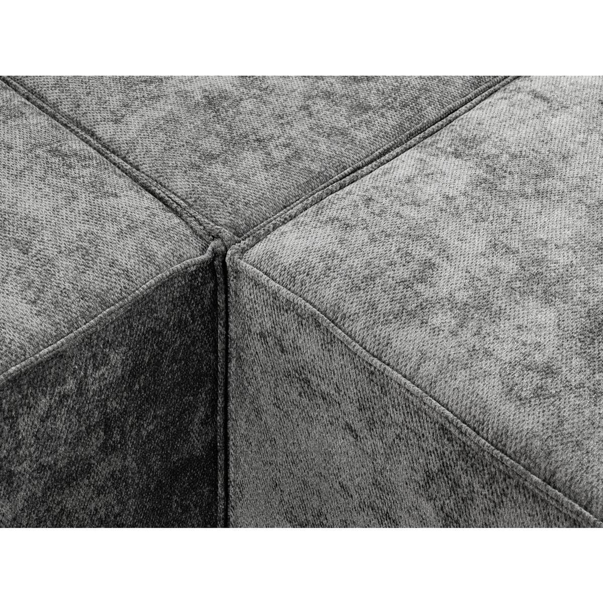 Voir la diapositive 4 : Habitat et Jardin Canapé droit modulable en tissu texturé  lusso  - 3 places - gris