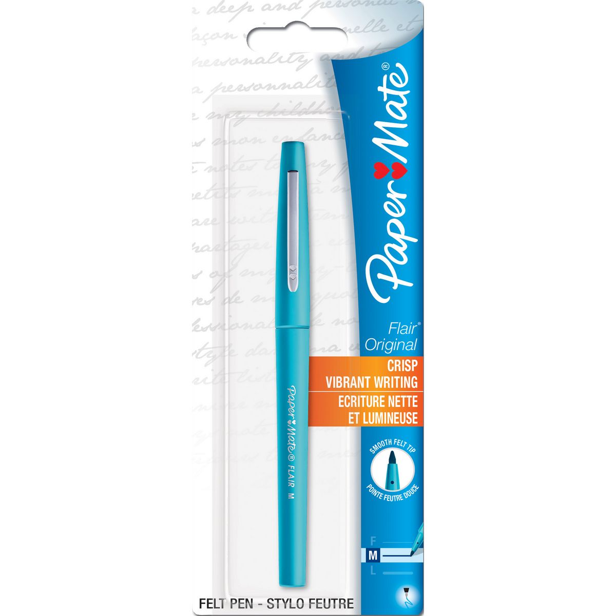 PAPERMATE Stylo Feutre - pointe moyenne - Flair Original  - bleu turquoise