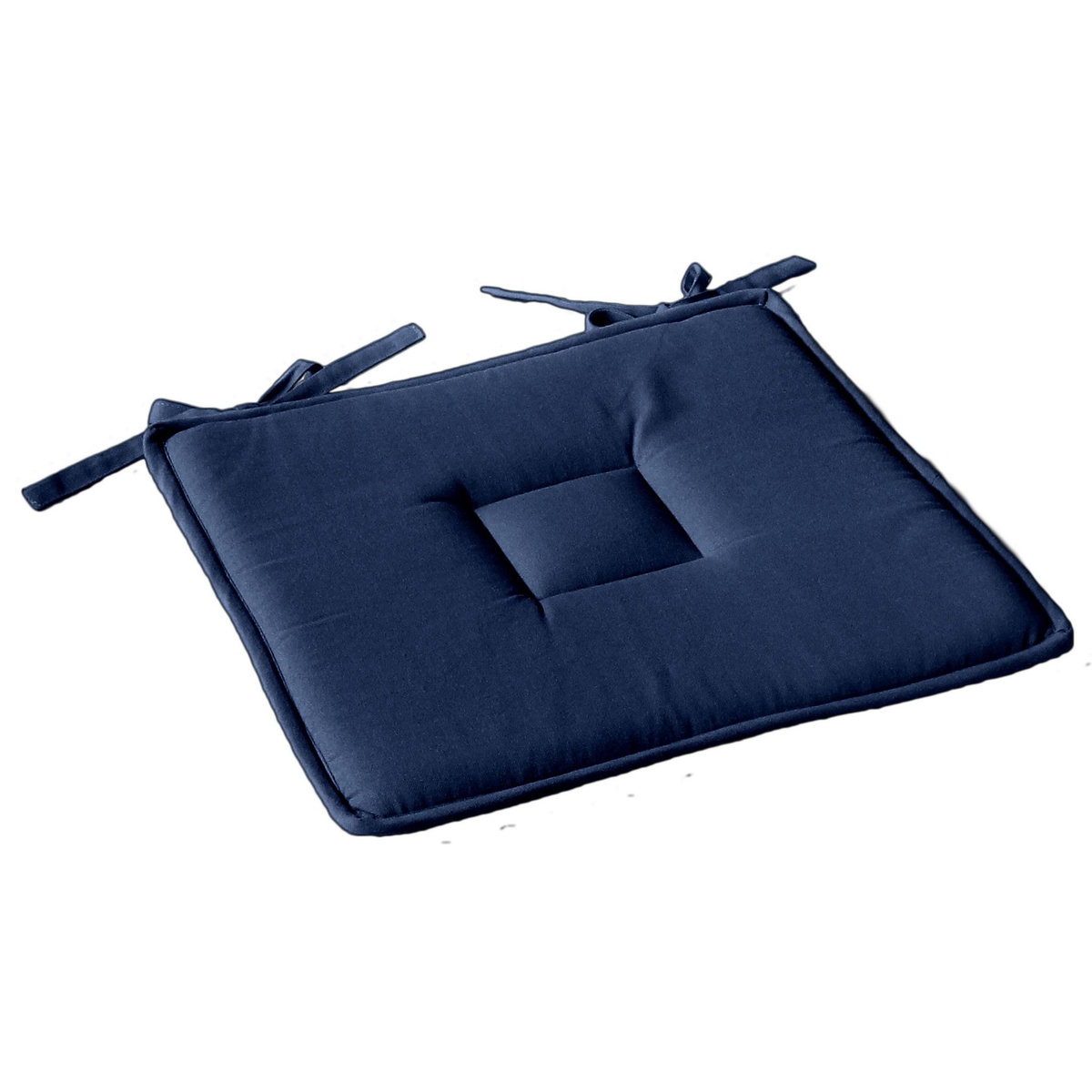TOILINUX Galette de chaise uni effet Bachette - 40 x 40 cm