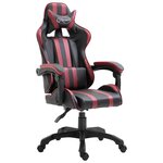 VIDAXL Chaise de jeu Rouge bordeaux Similicuir