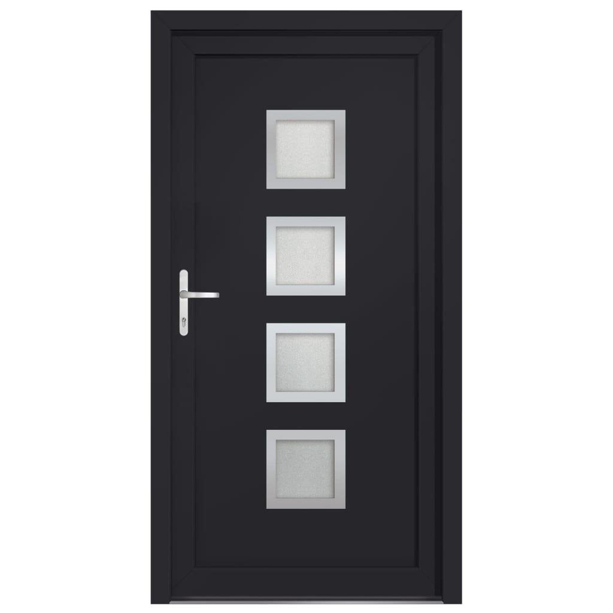 Voir la diapositive 3 : VIDAXL Porte d'entree anthracite 108x200 cm PVC