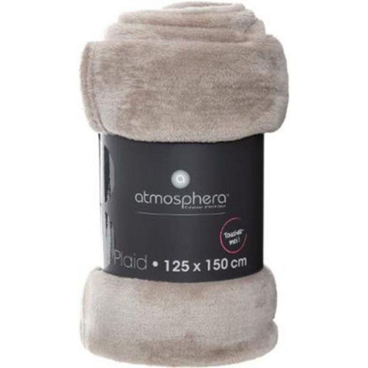 ATMOSPHERA Plaid Doux Uni  Flanel  125x150cm Lin