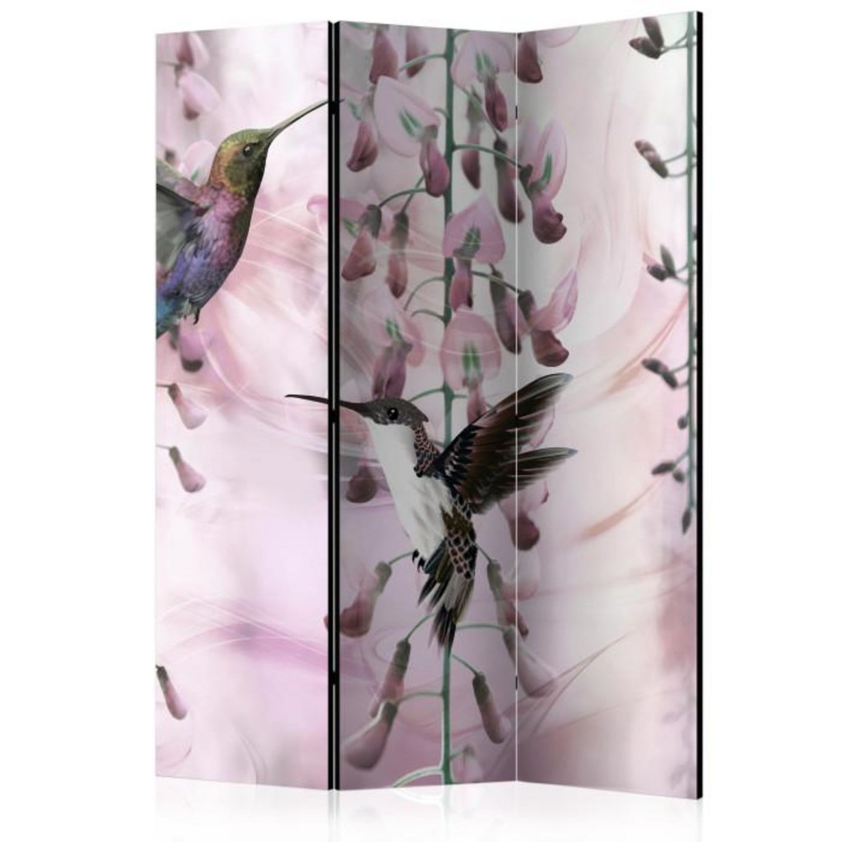 Paris Prix Paravent 3 Volets  Flying Hummingbirds Pink  135x172cm