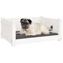Voir la diapositive 4 : VIDAXL Lit pour chien Blanc 65,5x50,5x28 cm Bois de pin solide