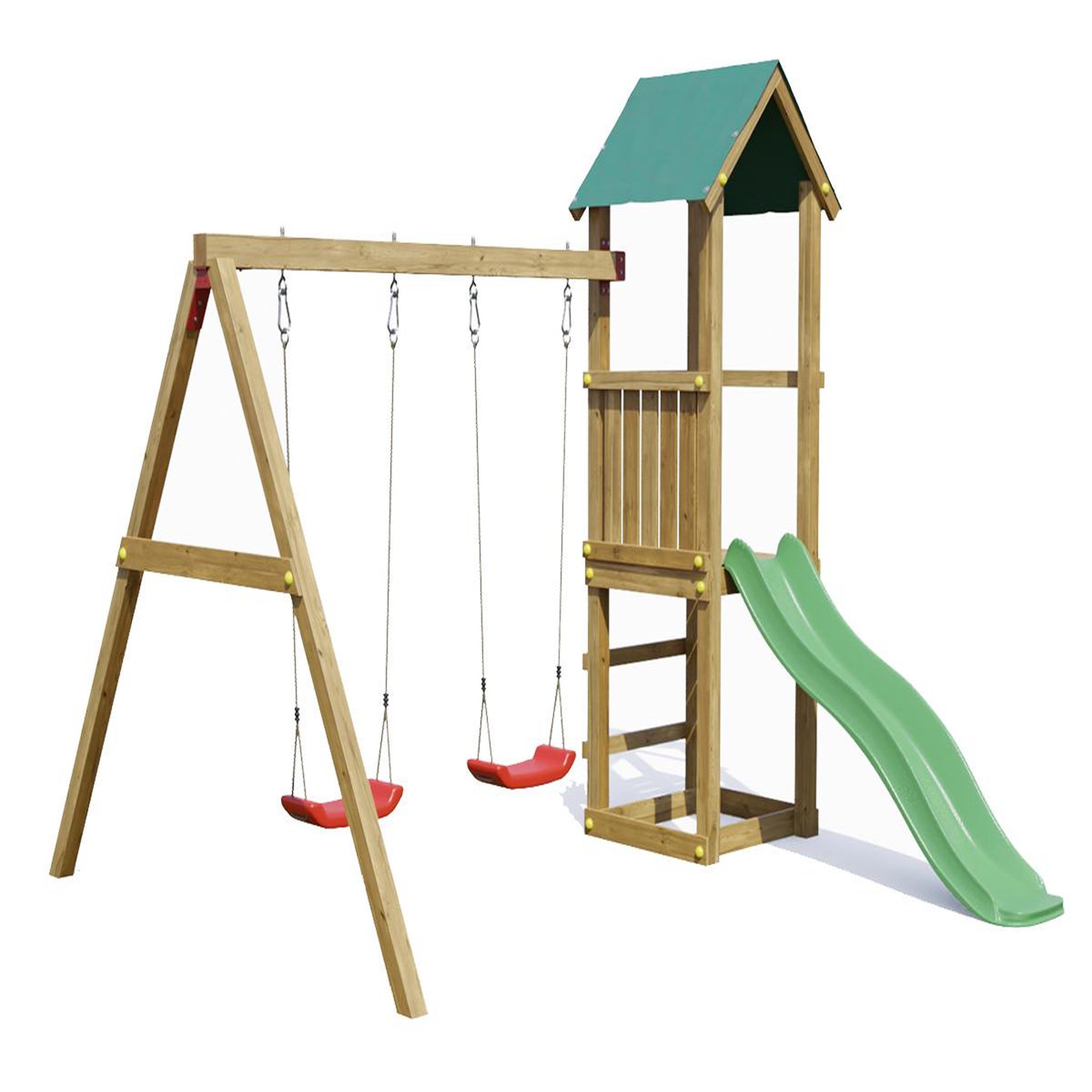 Fungoo Aire de jeux lucas avec balançoire double - fungoo