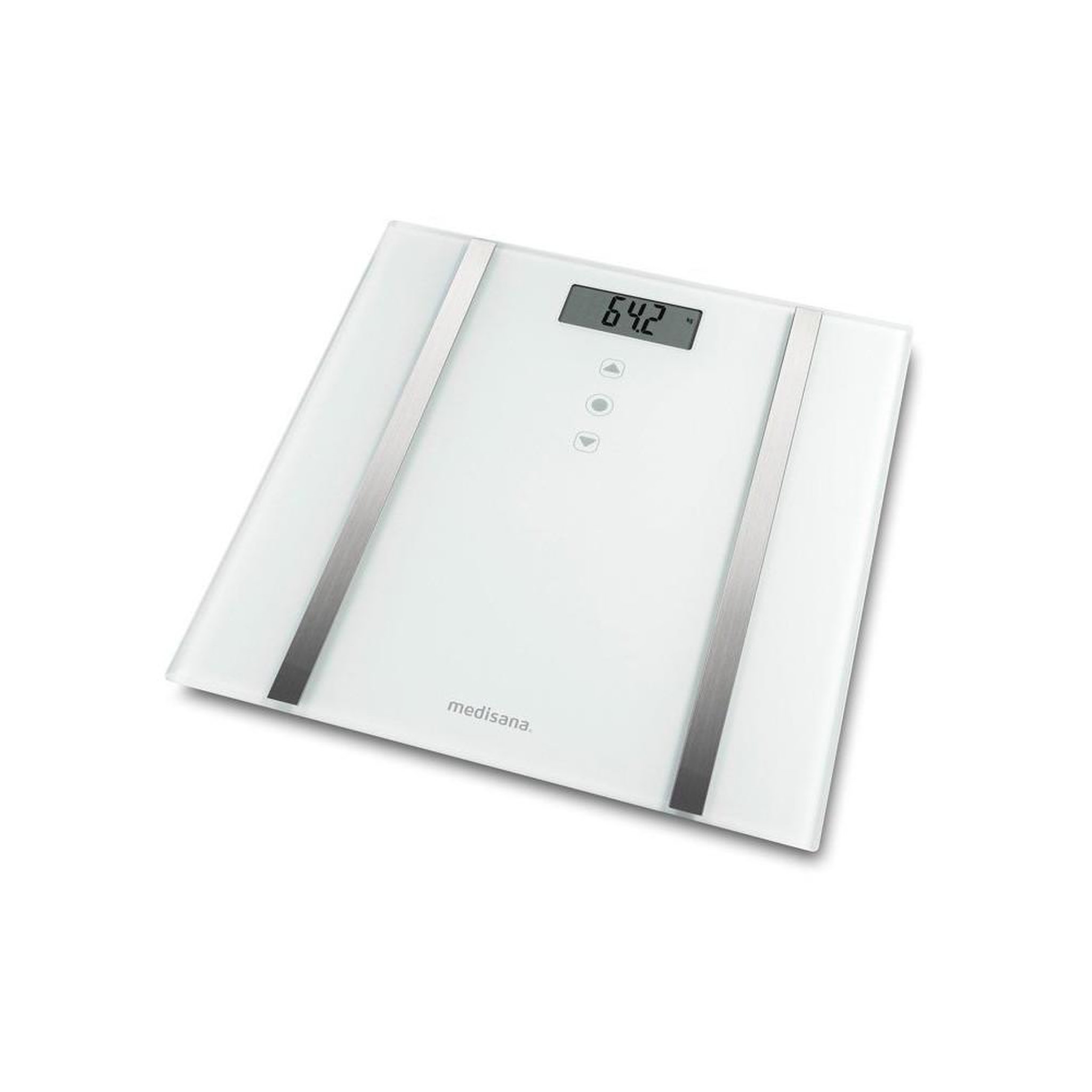 Voir la diapositive 2 : Medisana Medisana bs 483 pèse-personne électronique blanc avec analyse corporelle, imc et métabolisme de base, jusqu'à 180 kg