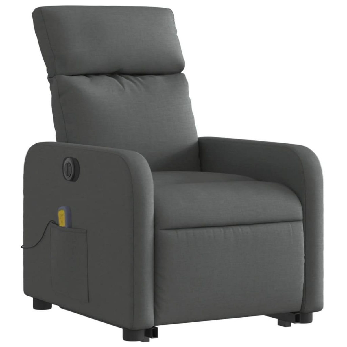 VIDAXL Fauteuil inclinable de massage electrique Gris fonce Tissu