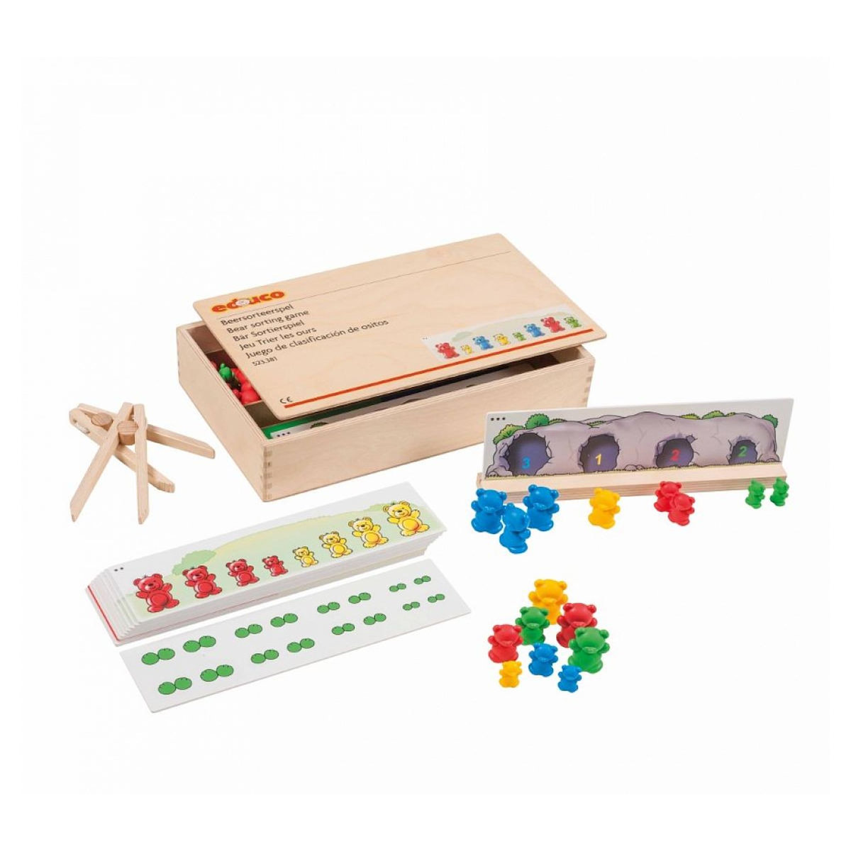 EDUCO Jeu de tri - avec des ours - jeu Montessori