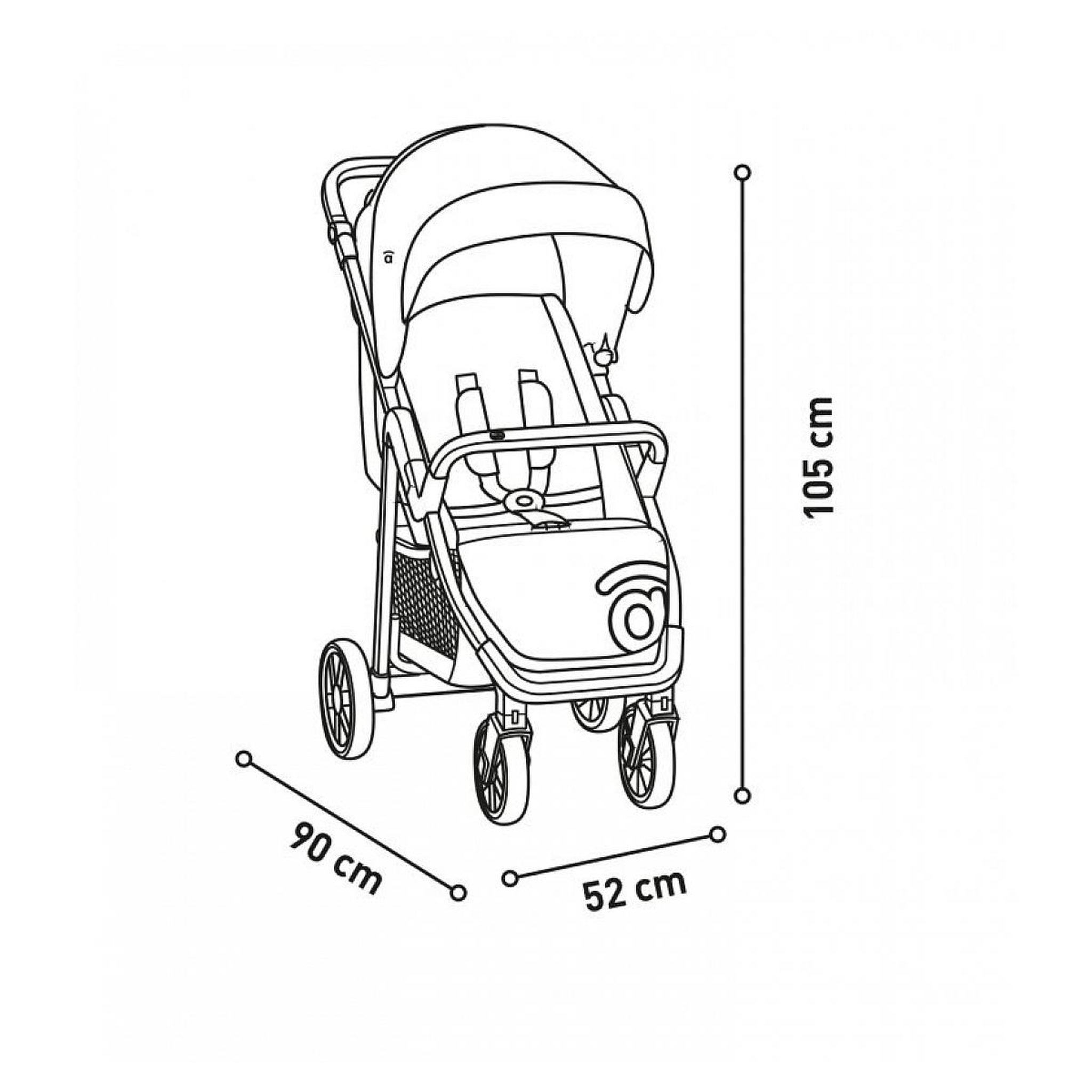 Voir la diapositive 4 : Asalvo Poussette Ness 2 en Acier Gris - Confort et Praticité pour Bébé