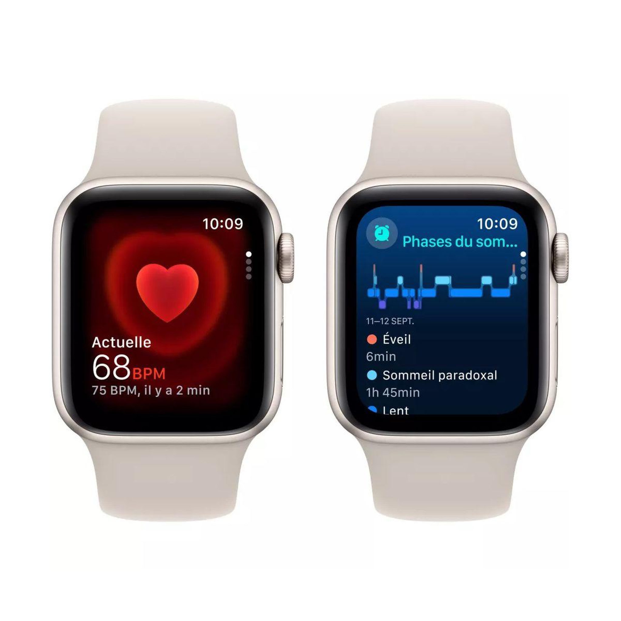 Voir la diapositive 5 : APPLE Montre connectée SE 40mm Lumière Stellaire M/L
