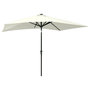 Voir la diapositive 4 : VIDAXL Parasol de jardin avec LED et mat en acier sable 2x3 m
