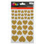 Voir la diapositive 2 : Paris Prix Lot de 36 Stickers Cœur  Glitter  Or