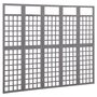 Voir la diapositive 3 : VIDAXL Cloison de separation a 5 panneaux Bois de pin Gris 201,5x180cm