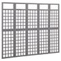 Voir la diapositive 3 : VIDAXL Cloison de separation a 5 panneaux Bois de pin Gris 201,5x180cm