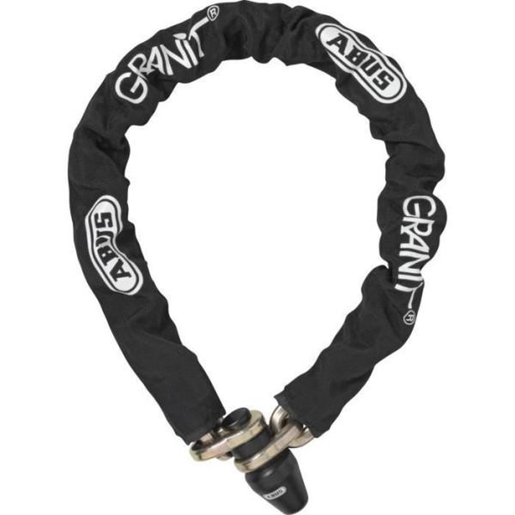 ABUS Antivol de chaîne monobloc - abus - 1480/180 - maillons 14 mm - gainage tissu - verrouillage direct - cylindre xplus - 2 clés