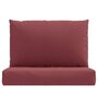 Voir la diapositive 4 : VIDAXL Coussins de palette lot de 2 rouge bordeaux melange tissu