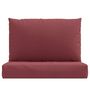Voir la diapositive 4 : VIDAXL Coussins de palette lot de 2 rouge bordeaux melange tissu