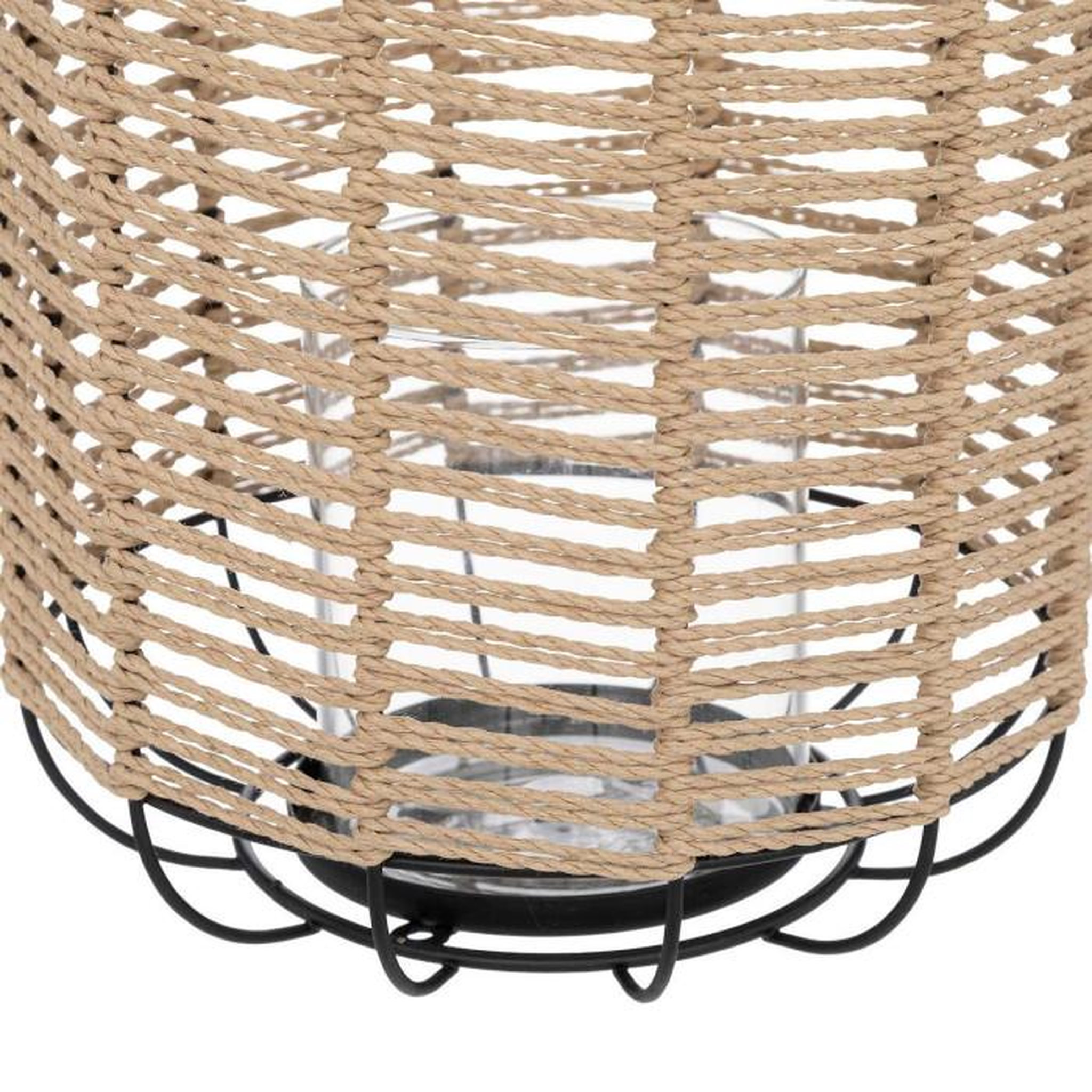 Voir la diapositive 3 : Paris Prix Lanterne Design en Métal  Cosy  27cm Noir & Beige