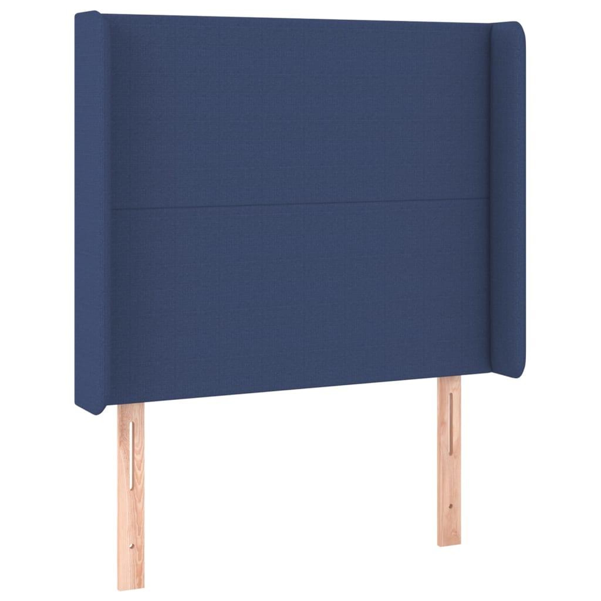 Voir la diapositive 2 : VIDAXL Tete de lit avec oreilles Bleu 103x16x118/128 cm Tissu